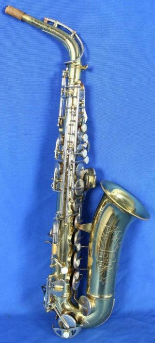 Vintage Conn Shooting Star Alto Saxophone Sax Woodwind Instrument w/Case 2