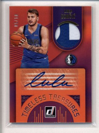 Luka Doncic 2018/19 Timeless Treasures Rookie Patch Auto 05/10 (rare) K8079