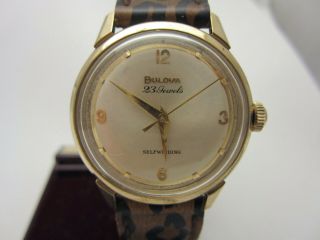 Vintage Bulova 23 Jewels Automatic Gold Filled Wrist Watch.
