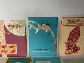 Vintage Chinese Folk Art Multicolor Paper Cuts Cut Outs Bird Design Patterns 3