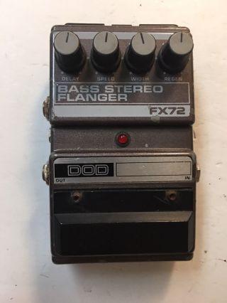 Dod Digitech Fx72 Stereo Bass Analog Flanger Rare Vintage Guitar Effect Pedal