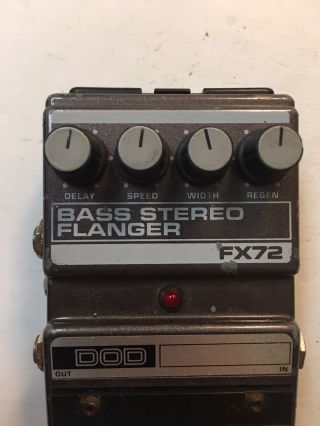 DOD Digitech FX72 Stereo Bass Analog Flanger Rare Vintage Guitar Effect Pedal 2
