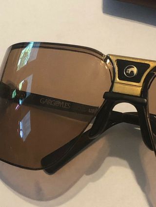 Gargoyles Brown Wrap Vintage Terminator 1980 ' s Sunglasses - Case 5
