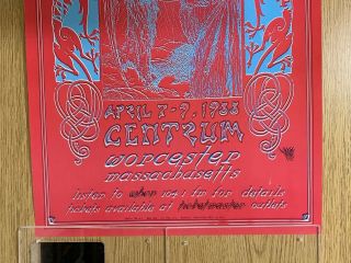 Grateful Dead Worchester 88 Poster Rare Vintage Near 3