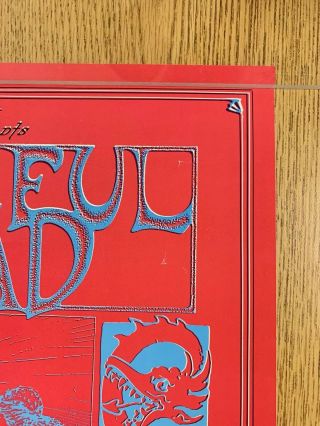 Grateful Dead Worchester 88 Poster Rare Vintage Near 6