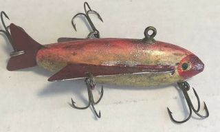 Stunning Ernie Newman Carlton Mn Folk Art Fish Spearing Decoy Ice Fishing Lure