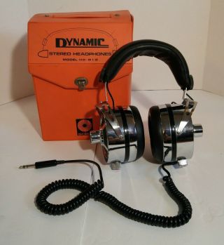 Vintage Solar Dynamic Hd - 812 Stereo Headphones With Case And Sound Great