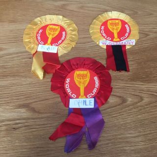 3 Vintage 1966 World Cup Football Rosettes