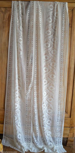 Vintage French Lace Curtain Panel
