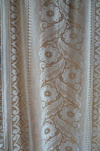 Vintage French lace curtain panel 2