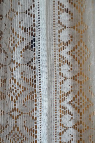 Vintage French lace curtain panel 5