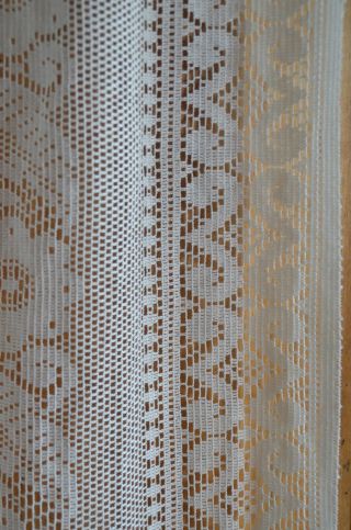 Vintage French lace curtain panel 6