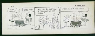 Rare B.  C.  Comic Strip Drawn By Johnny Hart 8/28/69