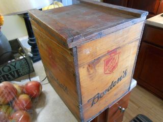 Bordens Vintage Advertising Box With Hinged Top