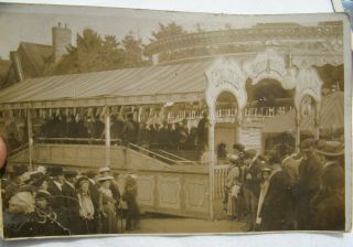 Rare 12 x Fairground Funfair Showman CDV / Postcards c.  1900 A/F 7