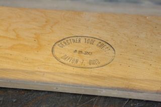 Gerstner Machinist Tool Chest Base Single Drawer Walnut Wood Vintage with Key 3