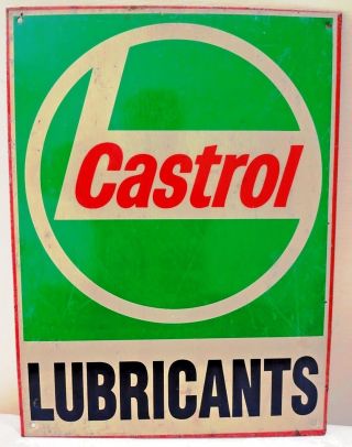Castrol Lubricants Vintage Advertising Tin Sign Oil Gas Companies Collectible1 F