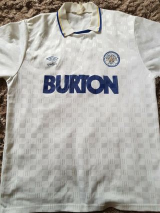 Rare Vintage Leeds United Football Shirt Size Large Burtons
