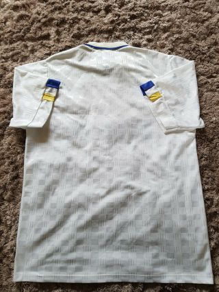 Rare vintage Leeds United Football Shirt Size Large BURTONS 4
