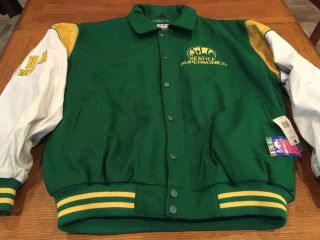 Vintage Seattle Supersonics Letterman’s Nba Basketball Jacket Men’s Xl Nwt