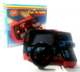 Vtg 1985 Playmates Fun - To - Drive Corvette Dashboard Driving Game 80 