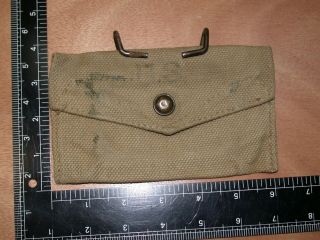 Rare British Made For Us Army Ww 2 First Aid Pouch.  Us Marked 1944 Dated