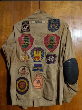 Vtg 1950s Shooting Jacket 10x Imperial Reeves Army Twill Hunting Sz 42 Nra Patch