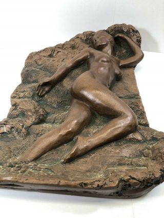 Vintage Cast Bronze Art Deco Nude Sculpture SIGNED Mcpherson - 3