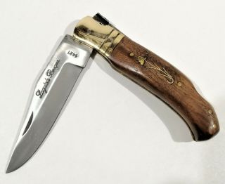 Vintage Laguiole Pocket Knife Authentic 1990 Steel Wood 11froge Floding Rare Men