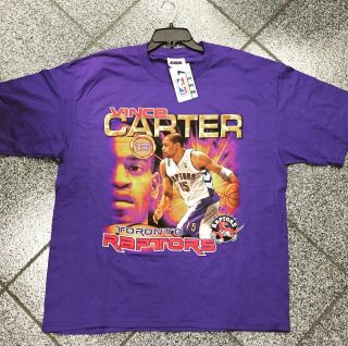 Nwt Vintage Nba Vince Carter Toronto Raptors T - Shirt Tshirt Size Men’s Xl