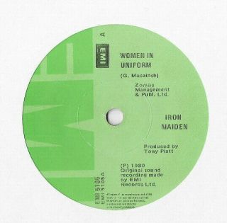 Iron Maiden Women In Uniform Mega Rare Irish 7 " Single Emi 5105 Plays Great