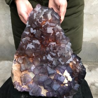 35lb Huge Natural Purple Fluorite Cluster Rare Quartz Crystal Mineral Specimen
