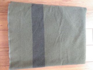 Vintage Ww 2 Us Marine Corp Usmc Green Wool Blanket 78”x 63” Wool