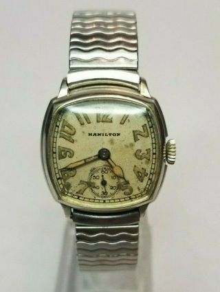 Vintage HAMILTON Art Deco 1930 ' s 14k Gold Filled Men ' s Watch 17j 987 - F 2