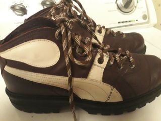 Puma Rudolf Dassler Vintage Boots mens US size 10.  5.  UK 9.  5 burgandy 4