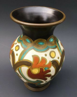 Vintage 1927 Gouda Art Nouveau Deco Vase Holland 4