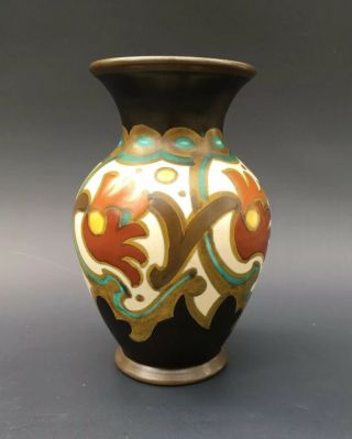 Vintage 1927 Gouda Art Nouveau Deco Vase Holland 5