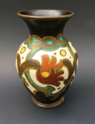 Vintage 1927 Gouda Art Nouveau Deco Vase Holland 6