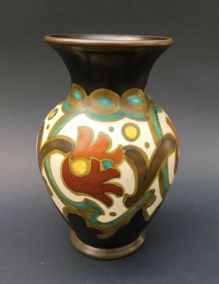 Vintage 1927 Gouda Art Nouveau Deco Vase Holland 7