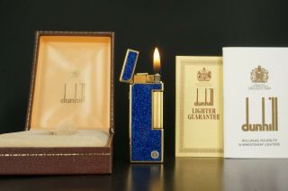 Dunhill Rollagas Lighter Neworings W/box Vintage 574