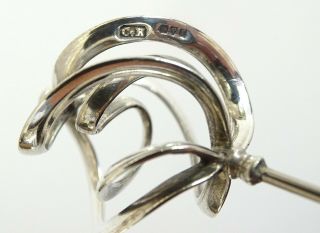 Art Nouveau Charles Horner Sterling Silver Scottish Hat Pin 11 "