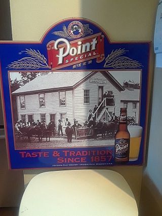 Vtg Point Special Advertising Tin Sign Stevens Point Brewery By Andrew Lutz&bro.