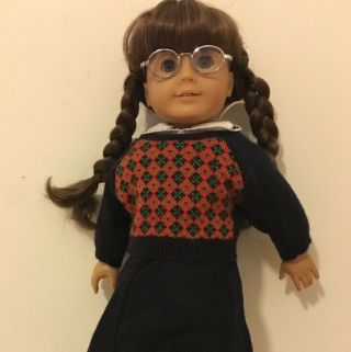 American Girl Doll Molly Vintage Pleasant Company Partial Meet Outfit Glasses 2