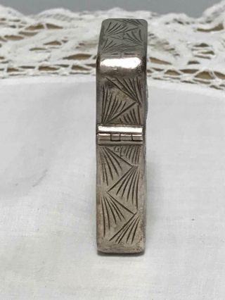 Vtg Silver Etched Cigarette Lighter w/ZIPPO Insert Chased Floral Design 6