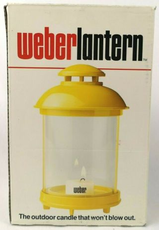 Weber White Lantern Rare Vintage Lars Outdoor Candle Lamp Light But Opened