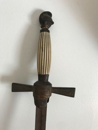 Antique Vintage Masonic Knight Sword 2