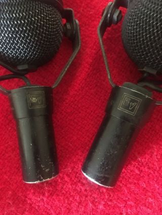 2 X Vintage EV N/D308 Dynamic Supercardioid Instrument Microphone Mic Bag 11