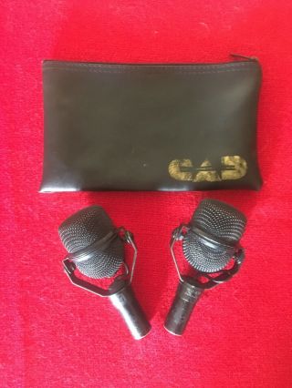 2 X Vintage Ev N/d308 Dynamic Supercardioid Instrument Microphone Mic Bag