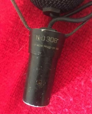 2 X Vintage EV N/D308 Dynamic Supercardioid Instrument Microphone Mic Bag 4