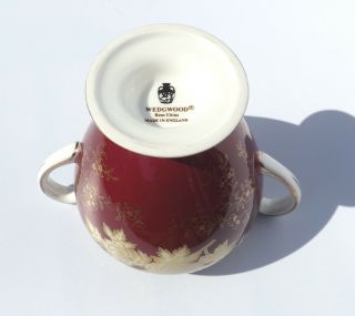 Vintage Wedgwood Porcelain - Ruby Tonquin Pattern - Lidded Sugar Bowl 7